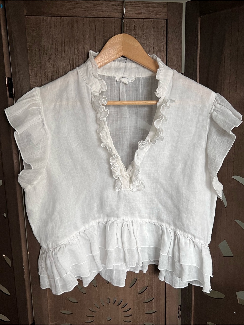 Vintage Y2K Ruffled Crop Top Large Romantic Fairy Peasant
Ren Fair Cottage Boho